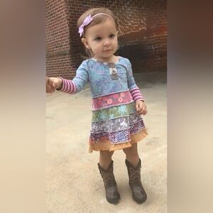 Matilda Jane Multicolor Patterned Kids Dress